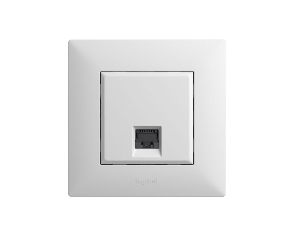 ინტერნეტის როზეტი RJ45 (თეთრი) 768138 — როზეტები და ჩამრთველები